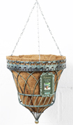 Verdigris Arches Hanging Cone Basket