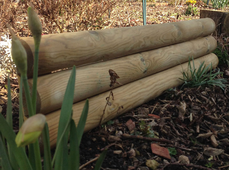 21cm Horizontal Log Edging