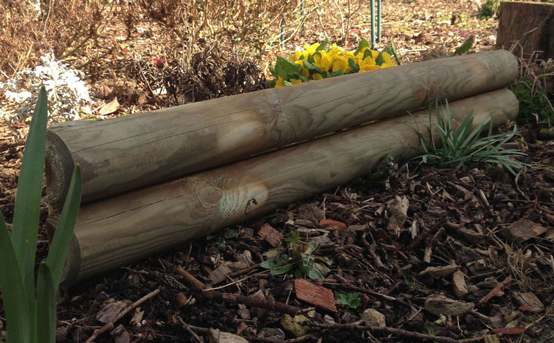 14cm Horizontal Log Edging