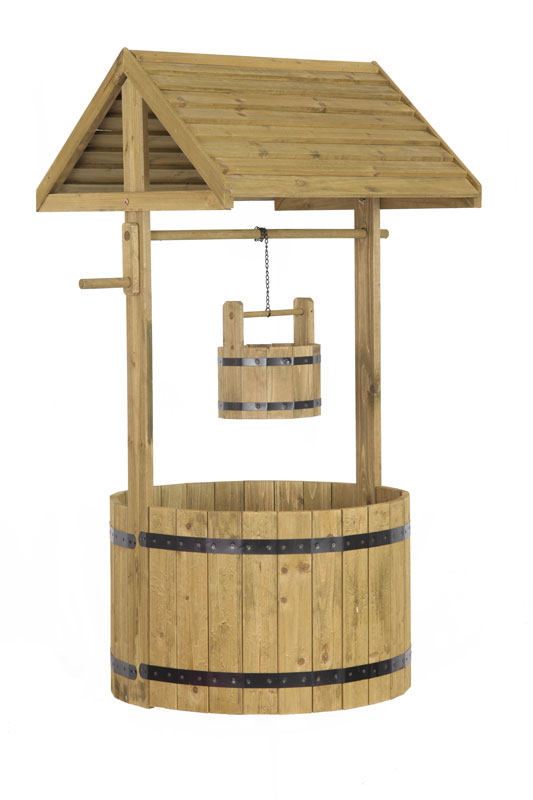 Large Wooden Wishing Well Planter