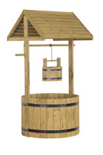 Wooden Wishing Well Planter